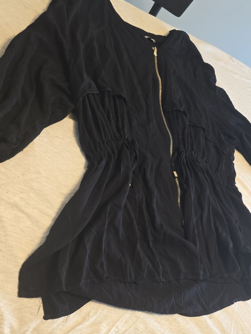 Dex Black Light Jacket with Gold Hardware